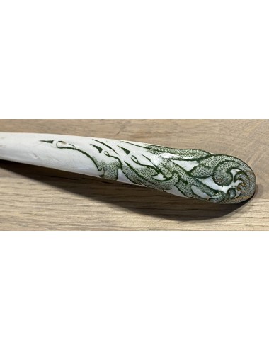 Sauslepel - ongemerkt - décor groen Art Nouveau